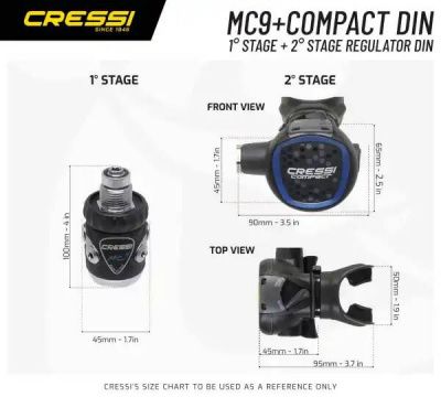 Регулятор MC9 COMPACT DIN Синий Cressi