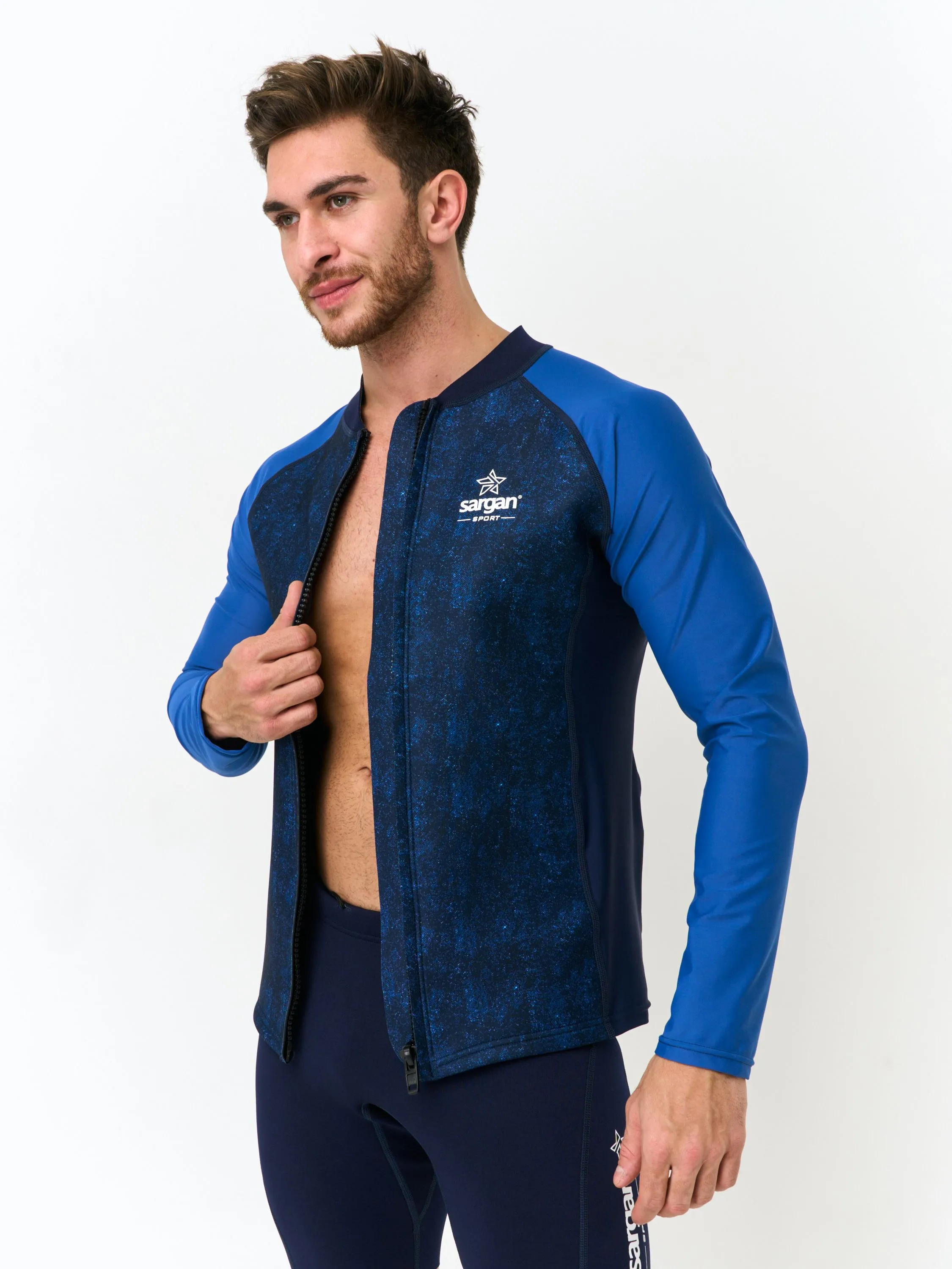 Куртка неопрен SARGAN Sport 1060/BL, мужская, 2мм, синий
